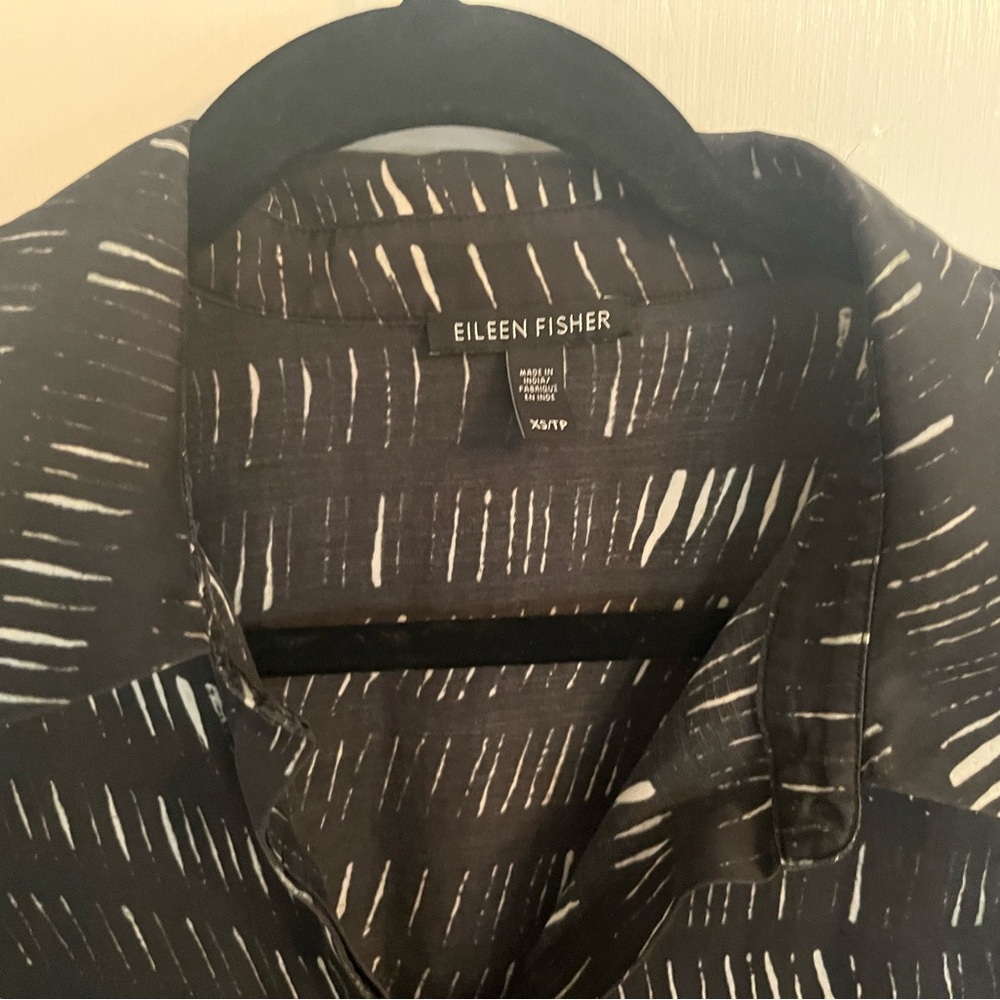 Eileen Fisher Silk Organic Cotton Dash Shirtdress - Picture 6 of 7